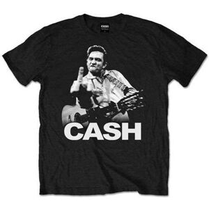 Johnny Cash Tričko Finger Čierna-Grafika S