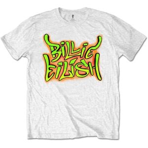 Billie Eilish Tričko Graffiti Biela XL