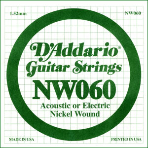 D'Addario NW 060 Samostatná struna pre gitaru