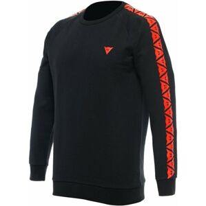 Dainese Sweater Stripes Black/Fluo Red XL Mikina