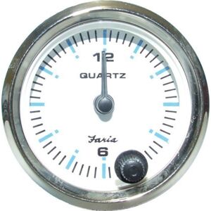 Faria Clock Quartz Analog - White