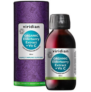 Viridian Elderberry Extract + Vitamin C Organic Tekutina 100 ml