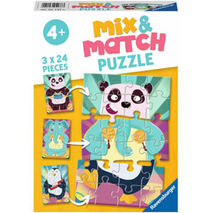 Ravensburger Puzzle Mix & Match Puzzle Vtipné zvieratká 3 x 24 dielov