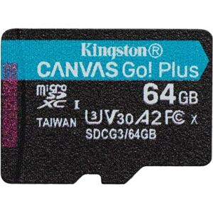 Kingston 64GB microSDHC Canvas Go! Plus U3 UHS-I V30 SDCG3/64GBSP