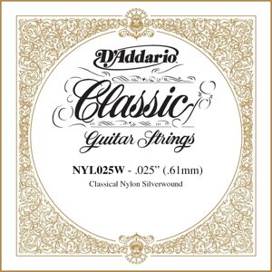 D'Addario NYL025W Samostatná struna pre gitaru
