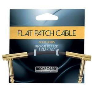 RockBoard Flat Patch Cable Gold Zlatá 5 cm Zalomený - Zalomený