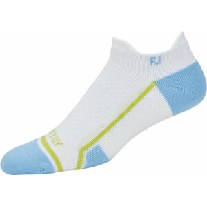 Footjoy Tech D.R.Y Roll Tab Ponožky White/Light Blue/Lime Štandard