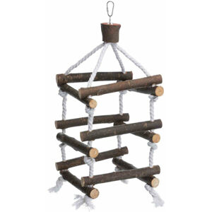 Trixie Bark Wood Rope Ladder Tower Hračka pre vtáky 51 cm