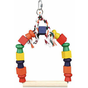 Trixie Wood Arch Swing With Colourful Blocks Hojdačka pre vtáky 20 x 29 cm