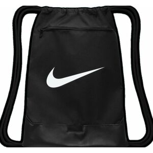 Nike Brasilia 9.5 Drawstring Bag Black/Black/White 18 L Vrecko na prezuvky