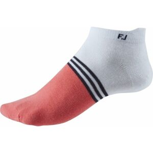 Footjoy Lightweight Roll-Tab Ponožky White/Coral S