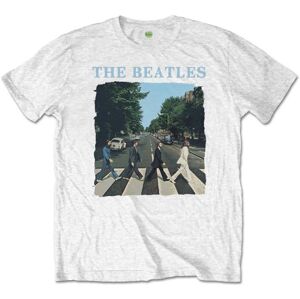 The Beatles Tričko Abbey Road & Logo White S