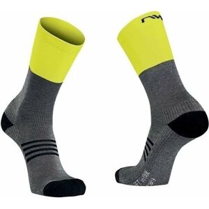 Northwave Extreme Pro High Sock Grey/Yellow Fluo XS
