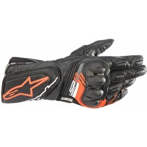 Alpinestars SP-8 V3 Leather Gloves Black/Red Fluorescent M Rukavice