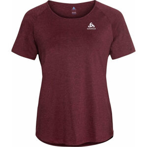 Odlo Women's Run Easy T-Shirt Deep Claret Melange XS Bežecké tričko s krátkym rukávom