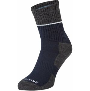 Sealskinz Thurton Solo QuickDry Mid Length Sock Navy/Grey Marl/Cream XL Cyklo ponožky