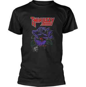 Thin Lizzy Tričko Black Rose Čierna XL
