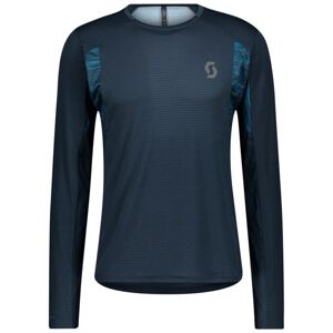 Scott Shirt Trail Run Midnight Blue/Atlantic Blue M Bežecké tričko s dlhým rukávom
