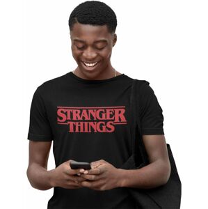 Stranger Things Tričko Logo Black Čierna XL