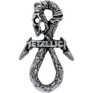 Metallica Snake Odznak Šedá Hudobné odznaky