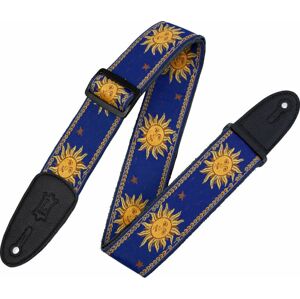 Levys MPJG-SUN-BLU Print Series 2" Sun Design Jacquard Weave Guitar Strap Blue