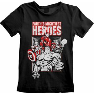 Avengers Tričko Earths Mightiest Heroes Čierna 9 - 11 rokov