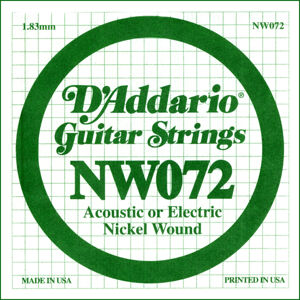 D'Addario NW 072 Samostatná struna pre gitaru
