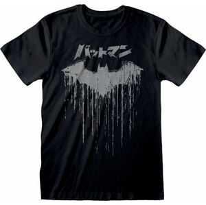 Batman Tričko Japanese Logo Distressed Čierna L