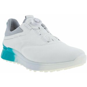 Ecco S-Three BOA Mens Golf Shoes White/Caribbean/Concrete 40