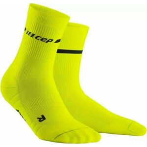 CEP WP3CAG Neon Compression Mid Cut Socks Neon Yellow V