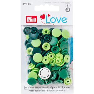PRYM Stláčacie gombíky Color Snaps Zelená 12,4 mm