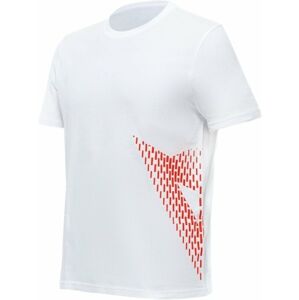 Dainese T-Shirt Big Logo White/Fluo Red M Tričko