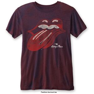 The Rolling Stones Tričko Vintage Tongue L Červená