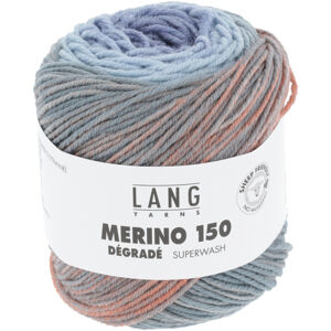 Lang Yarns Merino 150 Dégradé 0001 Blue/Yellow/Orange