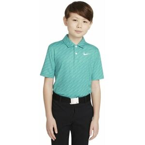 Nike Dri-Fit Victory Short Sleeve Printed Junior Polo Shirt Washed Teal/White M