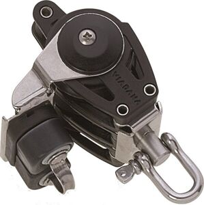 Viadana 38mm Composite Triple Block Swivel with Shackle and Becket - Carbon Cam Cleat