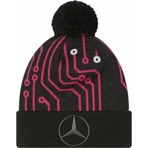 Mercedes-Benz Replica All Over Print Cuff Knit Bobble Black/Red UNI Čiapka