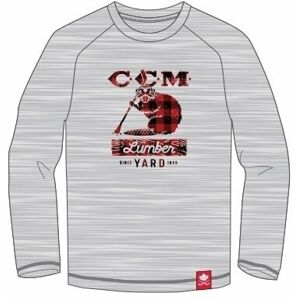 CCM Holiday Mascott Lumber Shirt Long Sleeve Tee Grey SR L