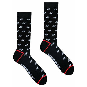 Nebbia N-Pattern Knee-High Socks Čierna 35-38