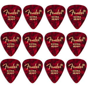 Fender 351 Shape Premium Picks Extra Heavy Red Moto 12 Pack