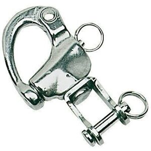 Osculati Snap-shackle with swivel for spinnaker Stainless Steel 12 mm