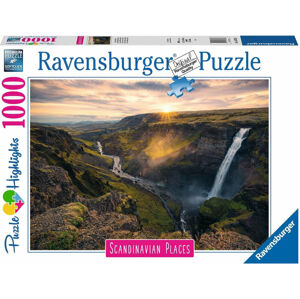 Ravensburger Puzzle Škandinávsky vodopád Haifoss Island 1000 dielov