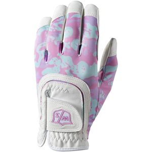 Wilson Staff Fit-All Junior Golf Glove White/Pink Camo Left Hand for Right Handed Golfers