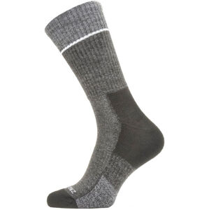 Sealskinz Solo QuickDry Mid Length Sock Black/Grey L Cyklo ponožky