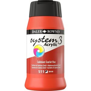 Daler Rowney System3 Akrylová farba 500 ml Cadmium Scarlet Hue