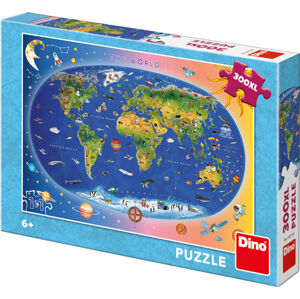 Dino Puzzle Detská mapa 300 dielov