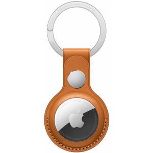 Apple AirTag Leather Key Ring Hnedá