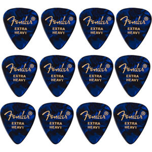 Fender 351 Shape Premium Picks Extra Heavy Blue Moto 12 Pack