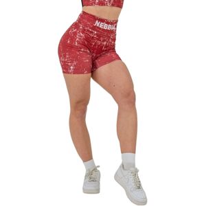 Nebbia High Waisted Leggings Shorts 5" Hammies Red M Fitness nohavice