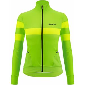 Santini Coral Bengal Long Sleeve Woman Jersey Verde Fluo L